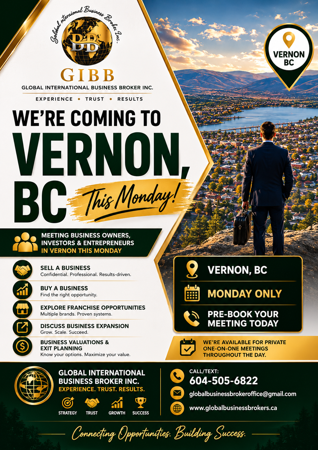 VERNON, BC – WE'RE COMING THIS MONDAY!